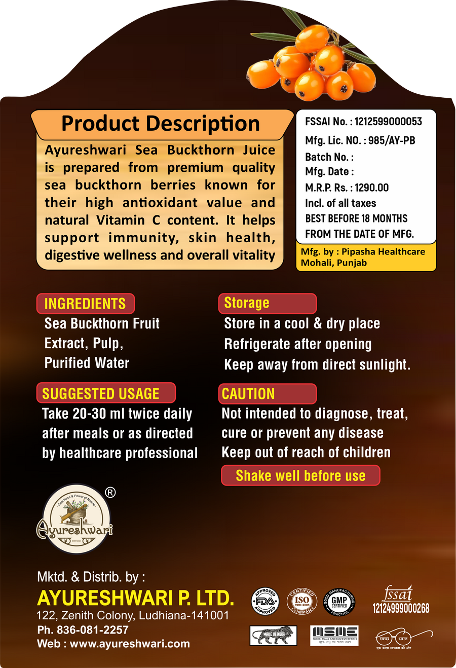 Sea Buckthorn Juice | Omega 3, 6, 7 & 9 with Natural Vitamin C