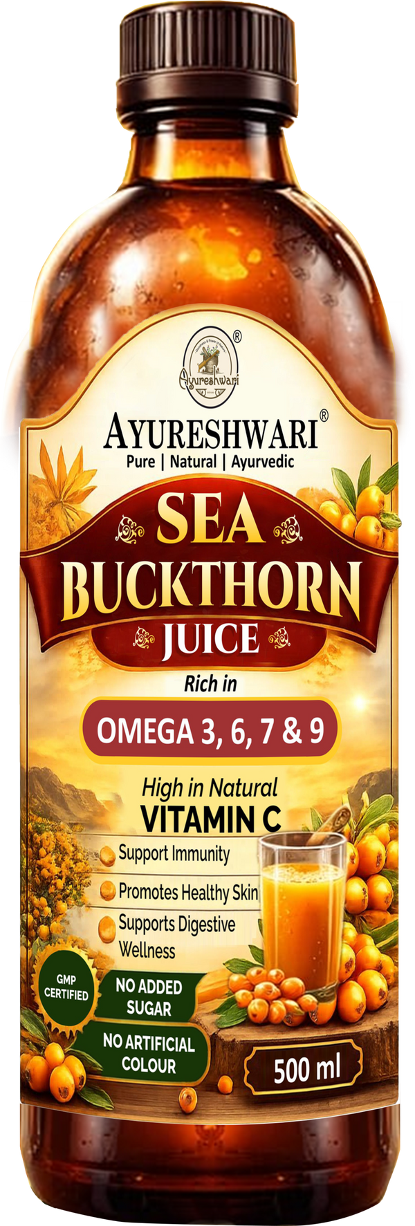 Sea Buckthorn Juice | Omega 3, 6, 7 & 9 with Natural Vitamin C
