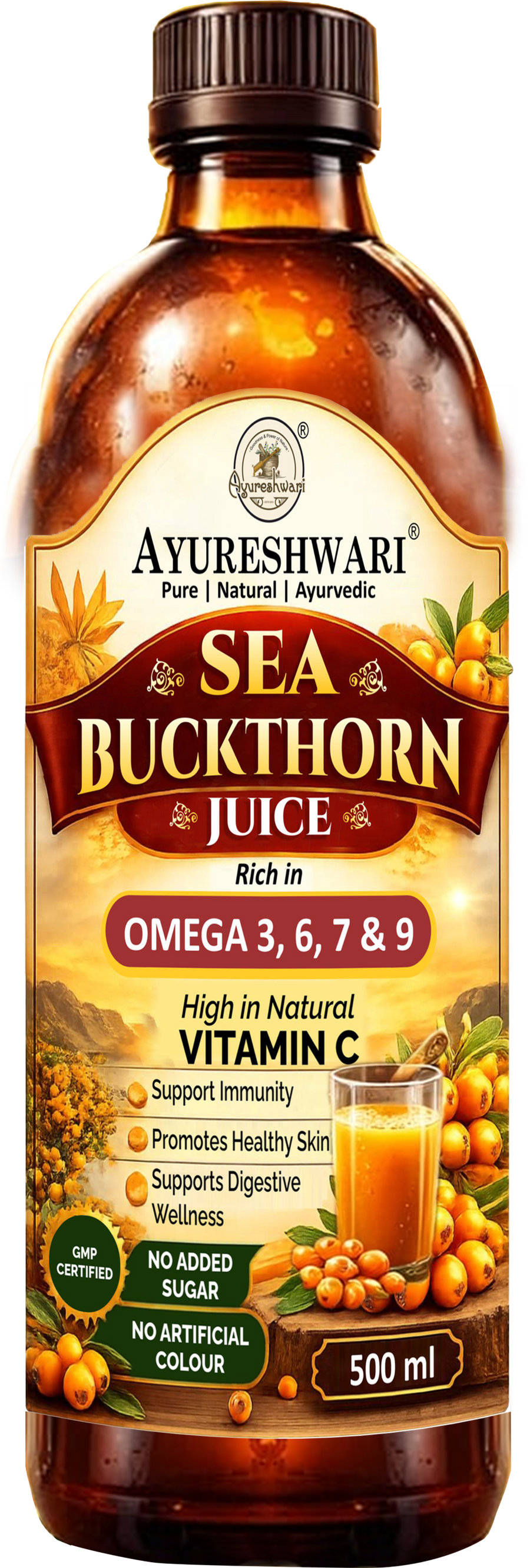 Sea Buckthorn Juice | Omega 3, 6, 7 & 9 with Natural Vitamin C